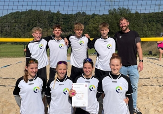 1.	Platz beim Kreisentscheid Beachvolleyball